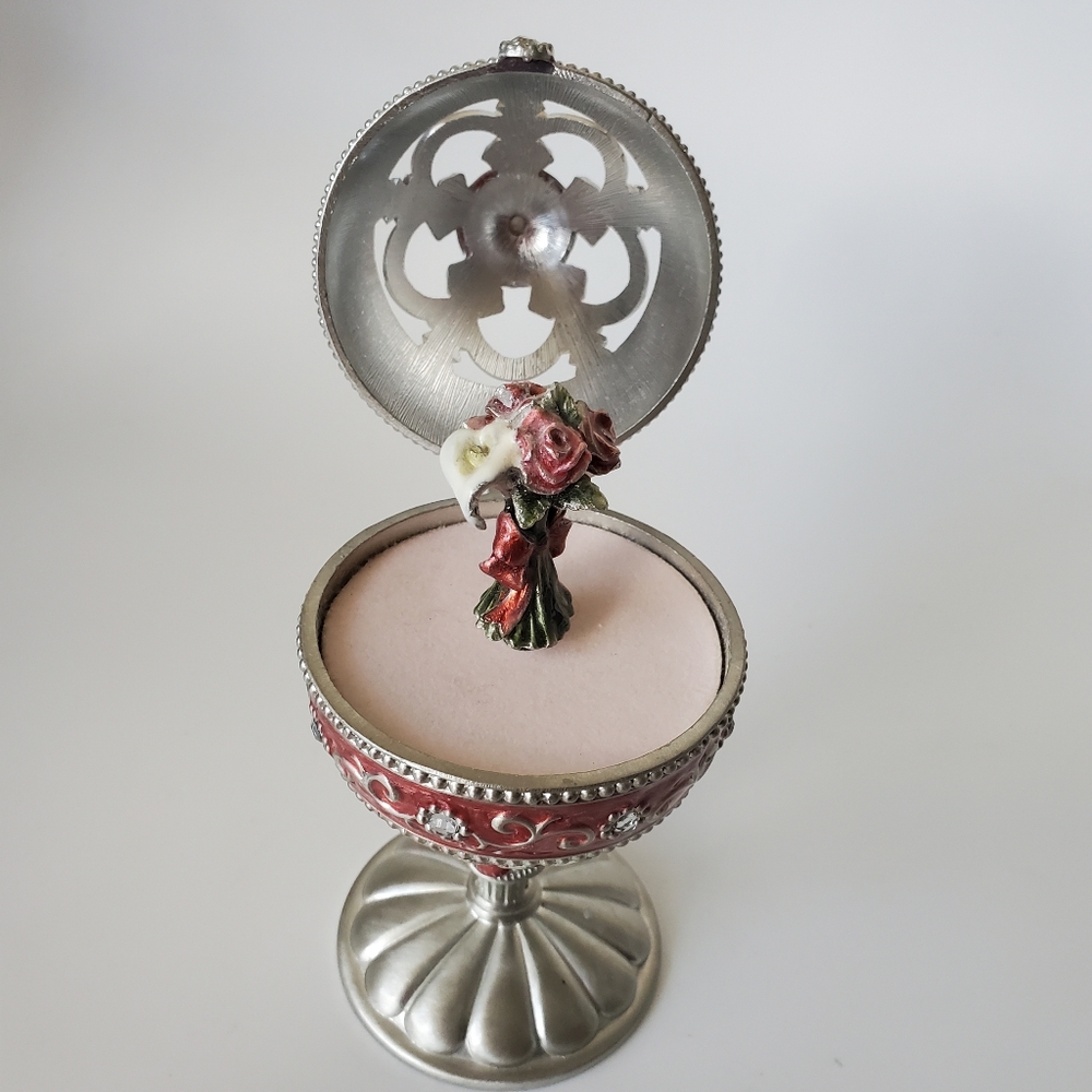 Vintage Jane Seymour Brass Musical Egg